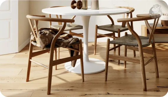 krzesła w stylu boho